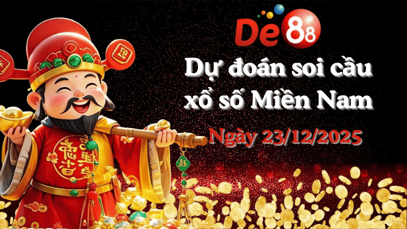 DE88 Dự đoán soi cầu xổ số miền Nam hôm nay ngày 23/12/2025 [Chuẩn Nhất]