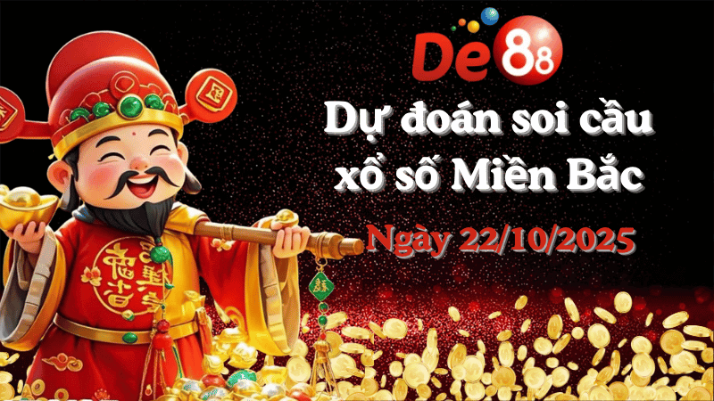 DE88 Dự đoán soi cầu xổ số miền Bắc hôm nay ngày 22/10/2025 [Đỉnh Nhất]