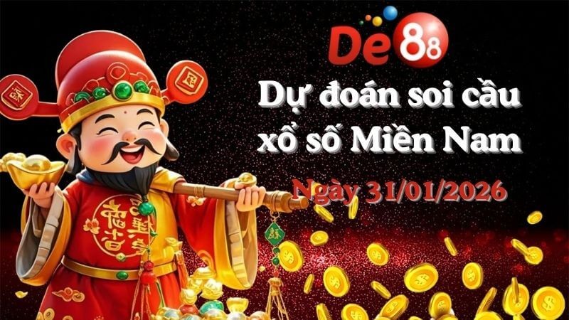 DE88 Dự Đoán Soi Cầu Xổ Số Miền Nam Ngày 31/01/2026 - Tìm Kiếm Con Lô Ưu Tú Nhất